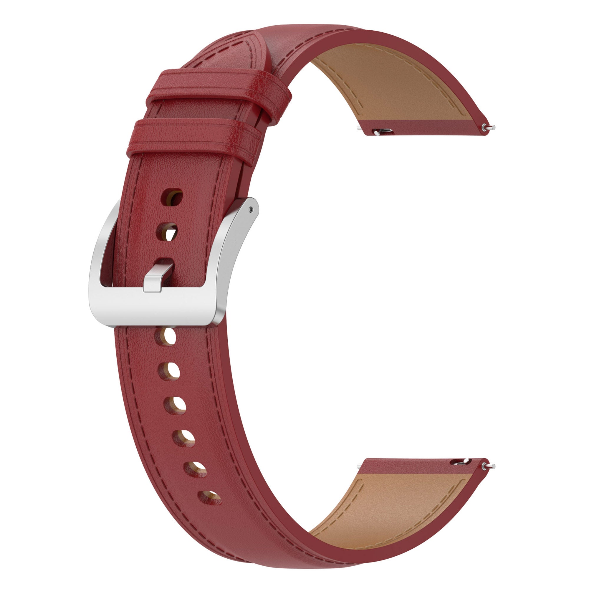 For Huawei Watch GT Samsung Gear S3 Galaxy Watch 46mm Smart Watch Band 22mm Universal Stitching Line First Layer Cowhide Solid Color Strap For Huawei Watch GT Samsung Gear S3 Galaxy Watch 46mm Smart Watch Band 22mm Universal Stitching Line First Layer Cowhide Solid Color Strap